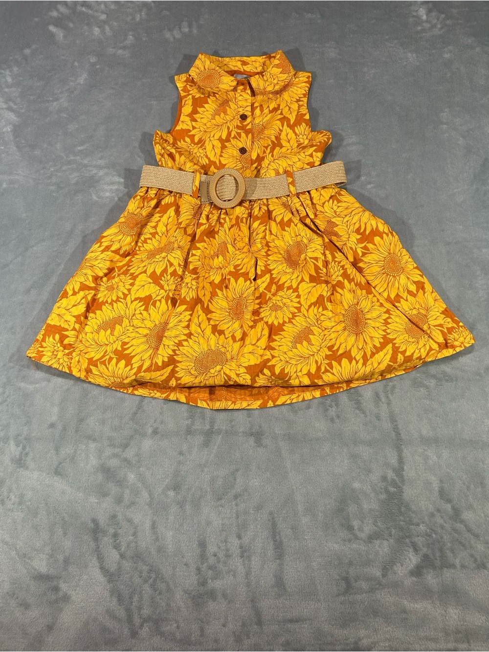 Tahari Children’s Sunflower Dress With Belt- Size 5